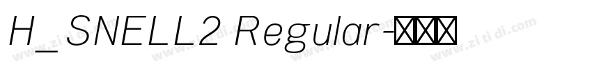 H_SNELL2 Regular字体转换